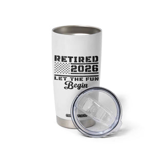 Retirement 2026 Tumbler Cup Cool Retired Gift American Flag TS10 Print Your Wear