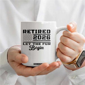 Retirement 2026 Coffee Mug Cool Retired Gift American Flag TS10 Print Your Wear