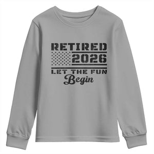 Retirement 2026 Youth Sweatshirt Cool Retired Gift American Flag TS10 Sport Gray Print Your Wear
