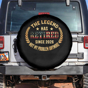 Retirement Gifts For Men 2026 Spare Tire Cover The Legend Has Retired Retired Not My Problems Anymore US Flag TS10 No hole Black Print Your Wear