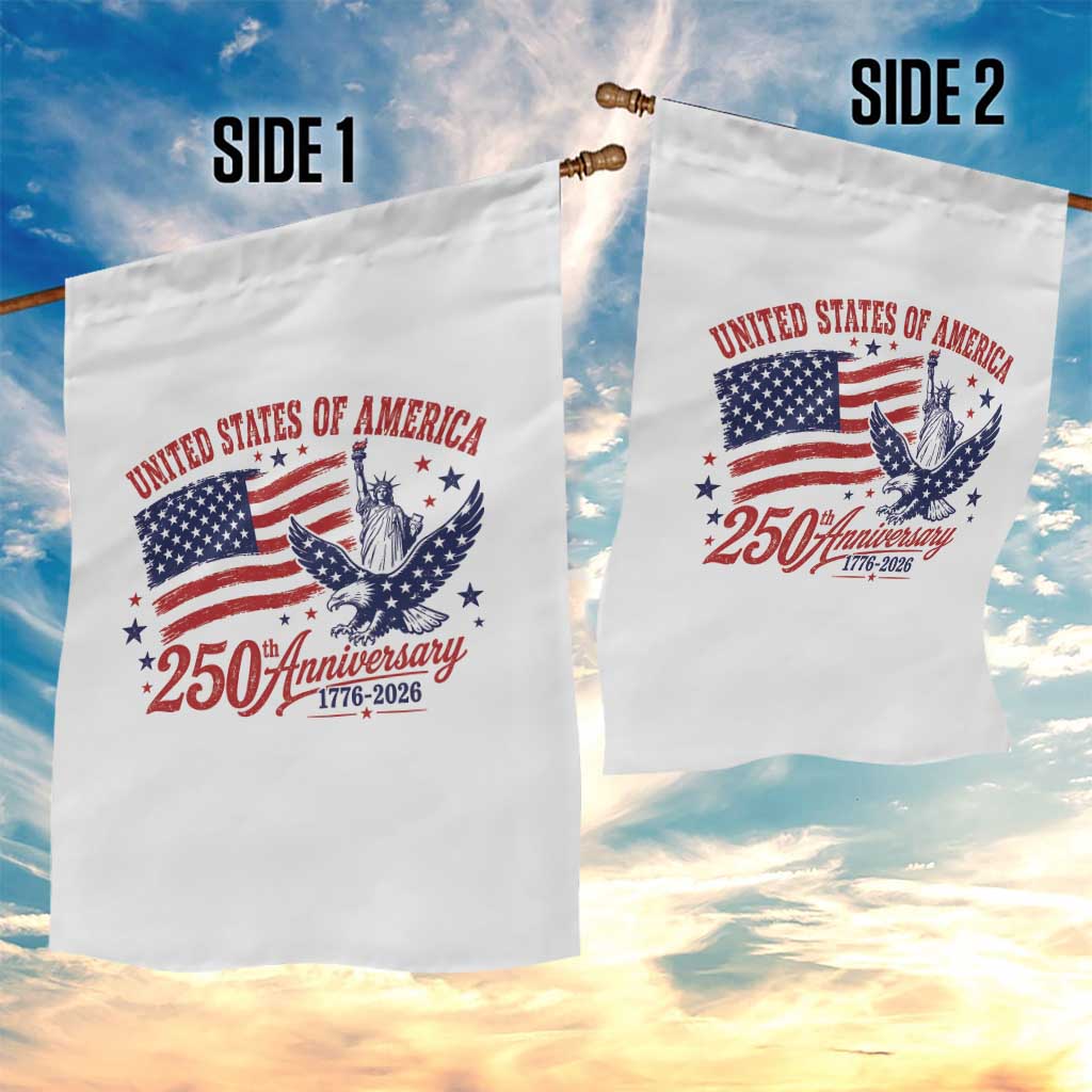 USA 250th Anniversary Garden Flag Land Of The Free USA Patriotic 1776 2026 Statue Of Liberty Eagle Flag TS10 Print Your Wear
