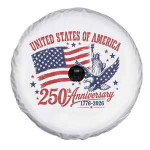 USA 250th Anniversary Spare Tire Cover Land Of The Free USA Patriotic 1776 2026 Statue Of Liberty Eagle Flag TS10 Print Your Wear
