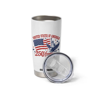 USA 250th Anniversary Tumbler Cup Land Of The Free USA Patriotic 1776 2026 Statue Of Liberty Eagle Flag TS10 Print Your Wear