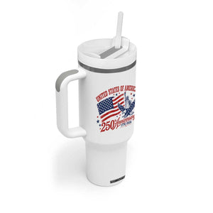 USA 250th Anniversary Tumbler With Handle Land Of The Free USA Patriotic 1776 2026 Statue Of Liberty Eagle Flag TS10 Print Your Wear