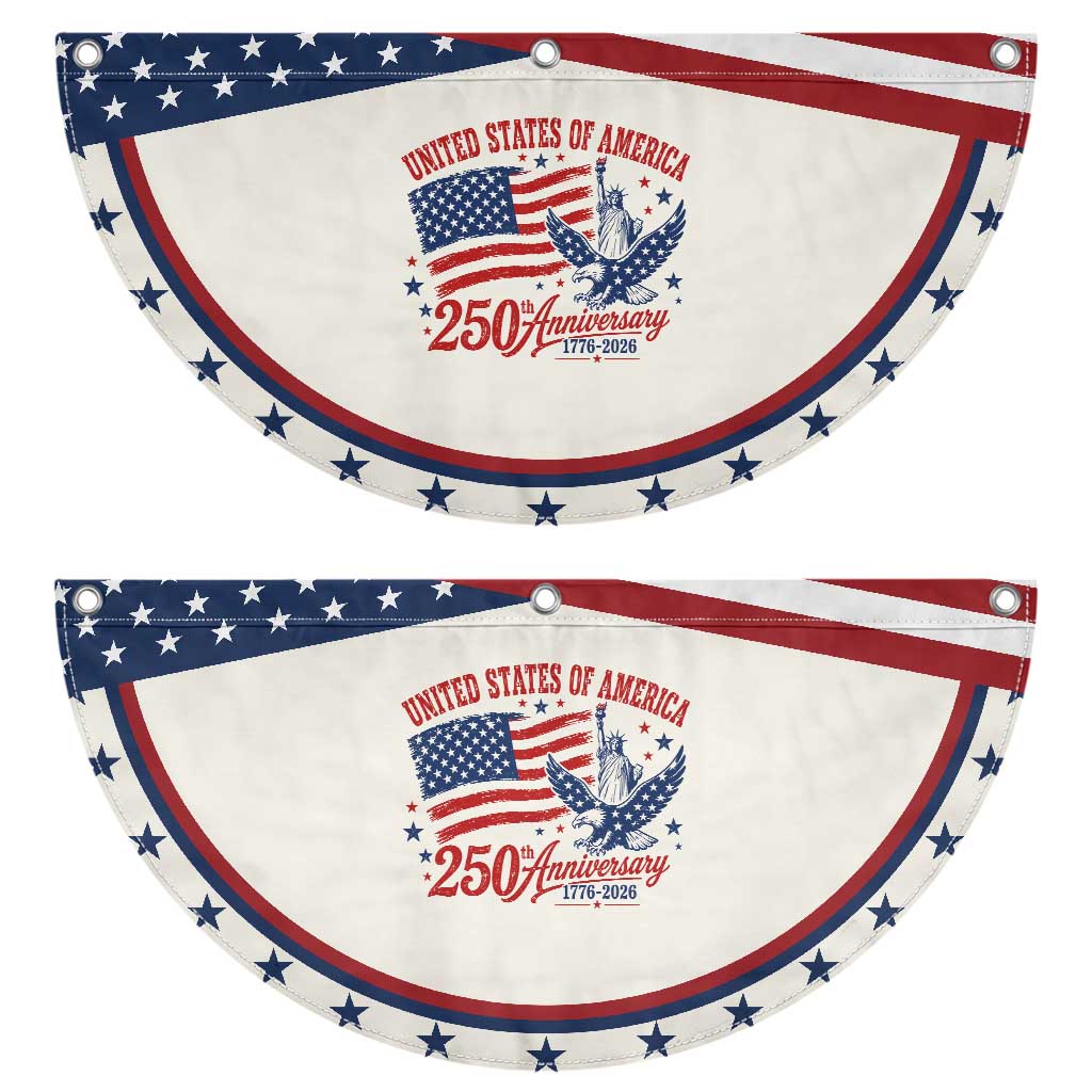 USA 250th Anniversary Patriotic Fan Flag Land Of The Free USA 1776 2026 Statue Of Liberty Eagle Flag
