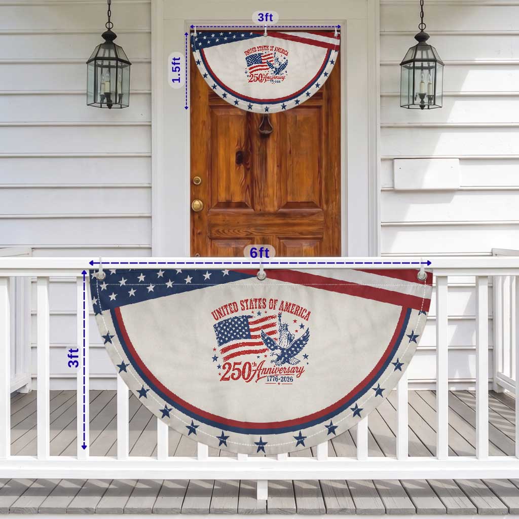 USA 250th Anniversary Patriotic Fan Flag Land Of The Free USA 1776 2026 Statue Of Liberty Eagle Flag