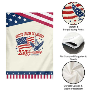 USA 250th Anniversary Patriotic Garden Flag Land Of The Free USA Patriotic 1776 2026 Statue Of Liberty Eagle Flag TS10 Print Your Wear