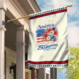 God 250th Anniversary USA Flag Floral Patriotic Garden Flag Patriotic Freedom 4th of July 250 Years America TS10 Modern Beige Red Print Your Wear