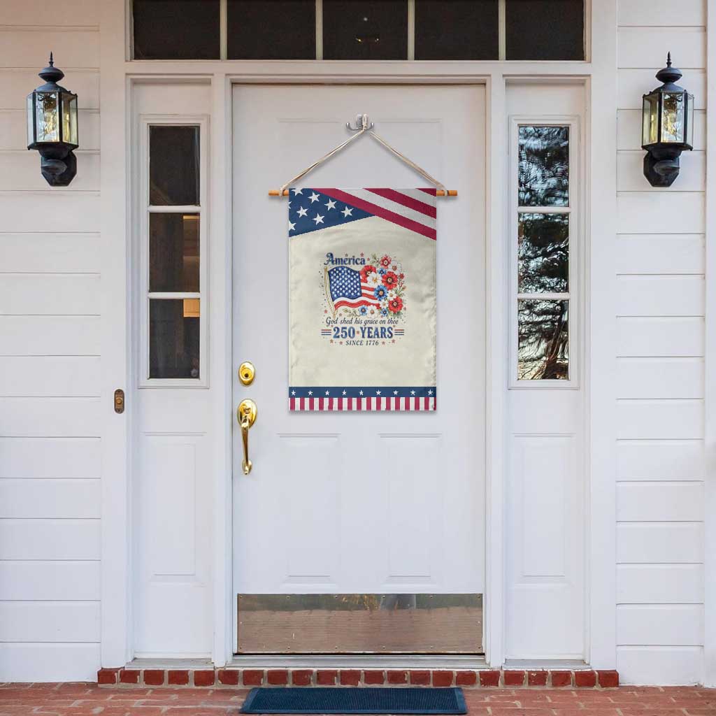 USA 250th Anniversary Flag Floral Graphic Patriotic Garden Flag 250 Years America Patriot 4th of July Patriotism Gift TS10 Print Your Wear