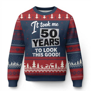 50th Birthday Ugly Christmas Sweater It Took Me 50 Years To Look This Good