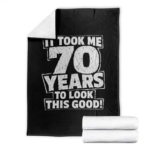 Funny 70th Birthday Throw Blanket It Took Me 70 Years To Look This Good Vintage Retro