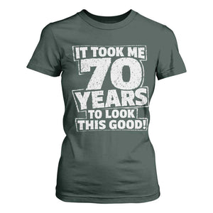 Funny 70th Birthday T Shirt For Women It Took Me 70 Years To Look This Good Vintage Retro