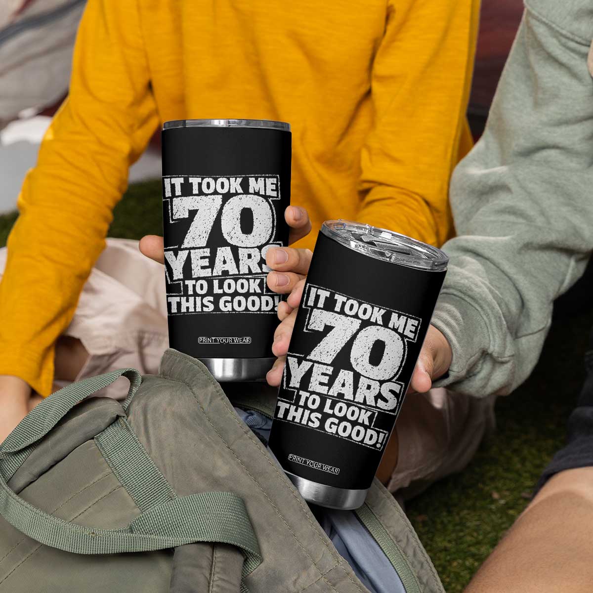 Funny 70th Birthday Tumbler Cup It Took Me 70 Years To Look This Good Vintage Retro