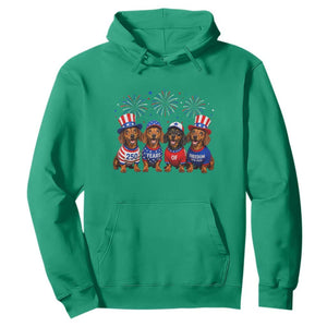 Vintage Patriotic Dachshund 250 Anniversary USA Hoodie Freedom 250 Years Weiner Dog Lovers Dad Mom