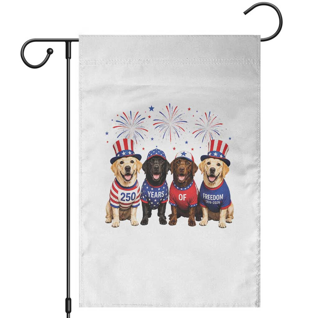 Labrador Retriever Americas 250th Anniversary Garden Flag 4th July US 250 Years Of Freedom Dog Lovers 1776 2026 TS10 White Print Your Wear