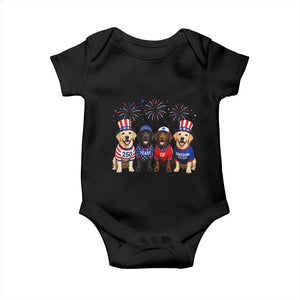 Labrador Retriever Americas 250th Anniversary Baby Onesie 4th July US 250 Years Of Freedom Dog Lovers 1776 2026