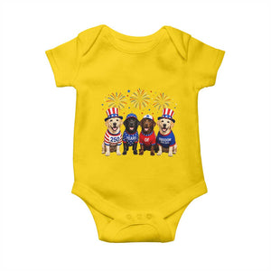 Labrador Retriever Americas 250th Anniversary Baby Onesie 4th July US 250 Years Of Freedom Dog Lovers 1776 2026