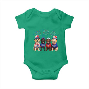 Labrador Retriever Americas 250th Anniversary Baby Onesie 4th July US 250 Years Of Freedom Dog Lovers 1776 2026