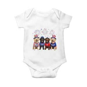 Labrador Retriever Americas 250th Anniversary Baby Onesie 4th July US 250 Years Of Freedom Dog Lovers 1776 2026
