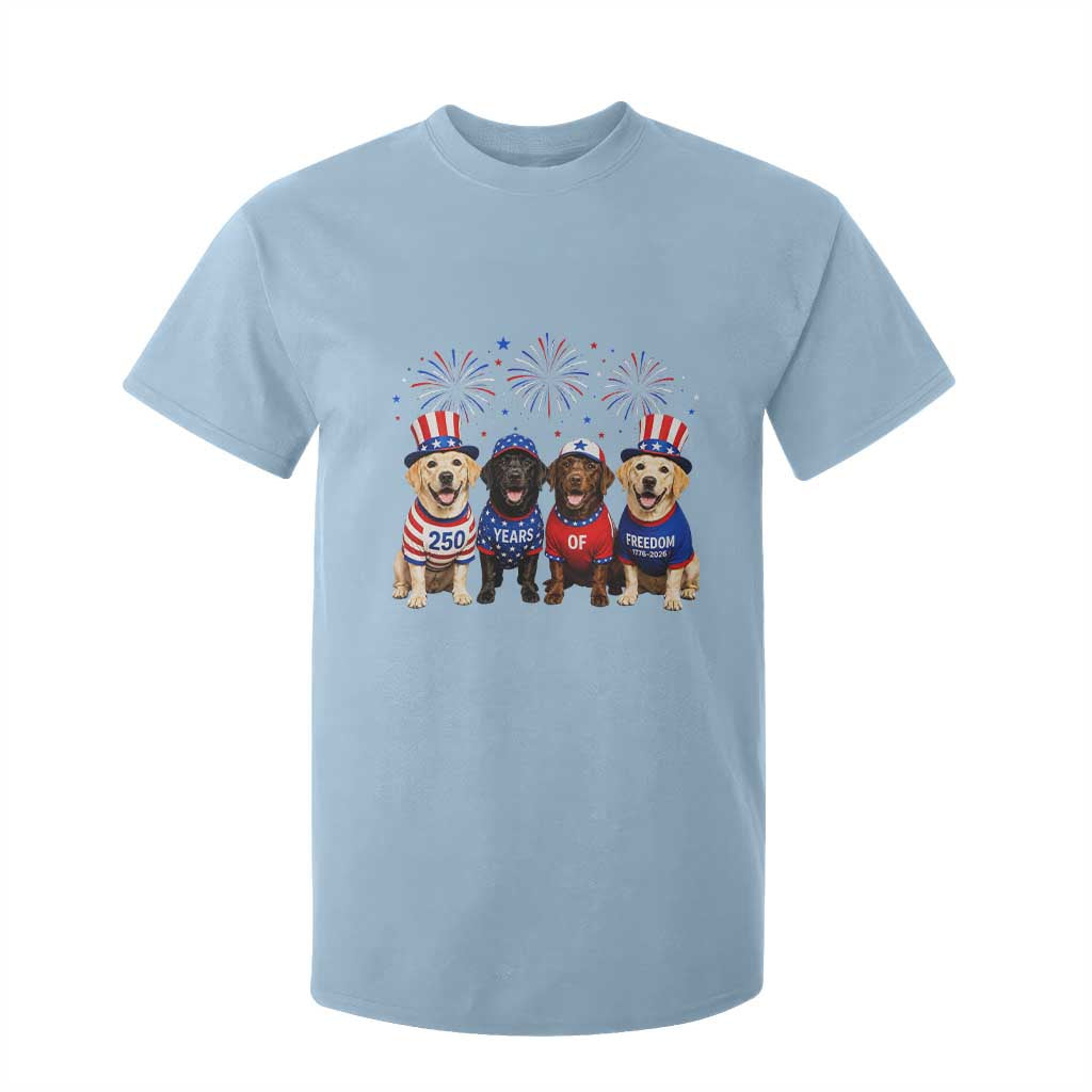 Labrador Retriever Americas 250th Anniversary T Shirt For Kid 4th July US 250 Years Of Freedom Dog Lovers 1776 2026