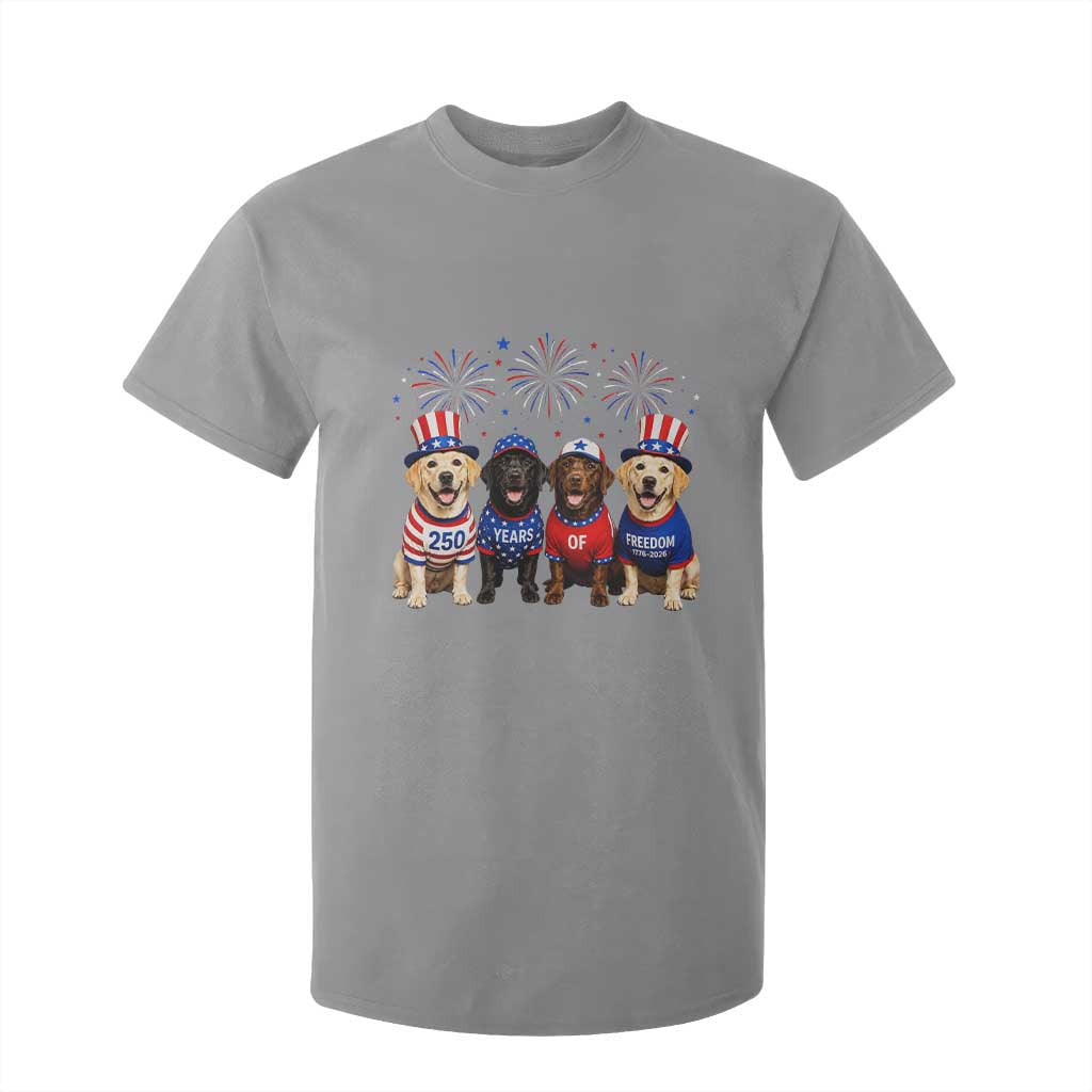 Labrador Retriever Americas 250th Anniversary T Shirt For Kid 4th July US 250 Years Of Freedom Dog Lovers 1776 2026