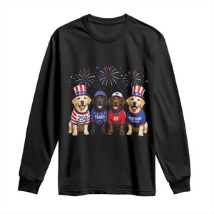 Labrador Retriever Americas 250th Anniversary Long Sleeve Shirt 4th July US 250 Years Of Freedom Dog Lovers 1776 2026