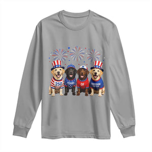 Labrador Retriever Americas 250th Anniversary Long Sleeve Shirt 4th July US 250 Years Of Freedom Dog Lovers 1776 2026