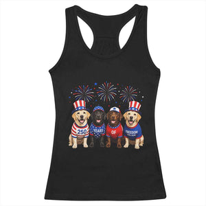 Labrador Retriever Americas 250th Anniversary Racerback Tank Top 4th July US 250 Years Of Freedom Dog Lovers 1776 2026