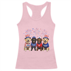 Labrador Retriever Americas 250th Anniversary Racerback Tank Top 4th July US 250 Years Of Freedom Dog Lovers 1776 2026