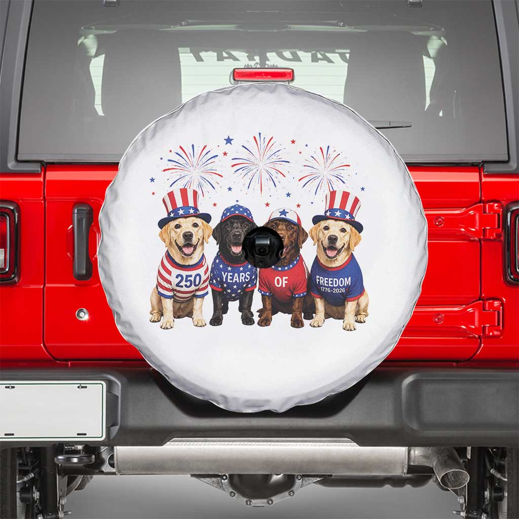 Labrador Retriever Americas 250th Anniversary Spare Tire Cover 4th July US 250 Years Of Freedom Dog Lovers 1776 2026