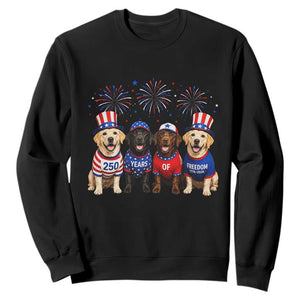 Labrador Retriever Americas 250th Anniversary Sweatshirt 4th July US 250 Years Of Freedom Dog Lovers 1776 2026