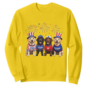 Labrador Retriever Americas 250th Anniversary Sweatshirt 4th July US 250 Years Of Freedom Dog Lovers 1776 2026