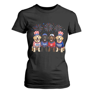 Labrador Retriever Americas 250th Anniversary T Shirt For Women 4th July US 250 Years Of Freedom Dog Lovers 1776 2026