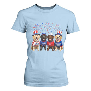 Labrador Retriever Americas 250th Anniversary T Shirt For Women 4th July US 250 Years Of Freedom Dog Lovers 1776 2026