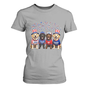 Labrador Retriever Americas 250th Anniversary T Shirt For Women 4th July US 250 Years Of Freedom Dog Lovers 1776 2026