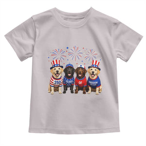 Labrador Retriever Americas 250th Anniversary Toddler T Shirt 4th July US 250 Years Of Freedom Dog Lovers 1776 2026