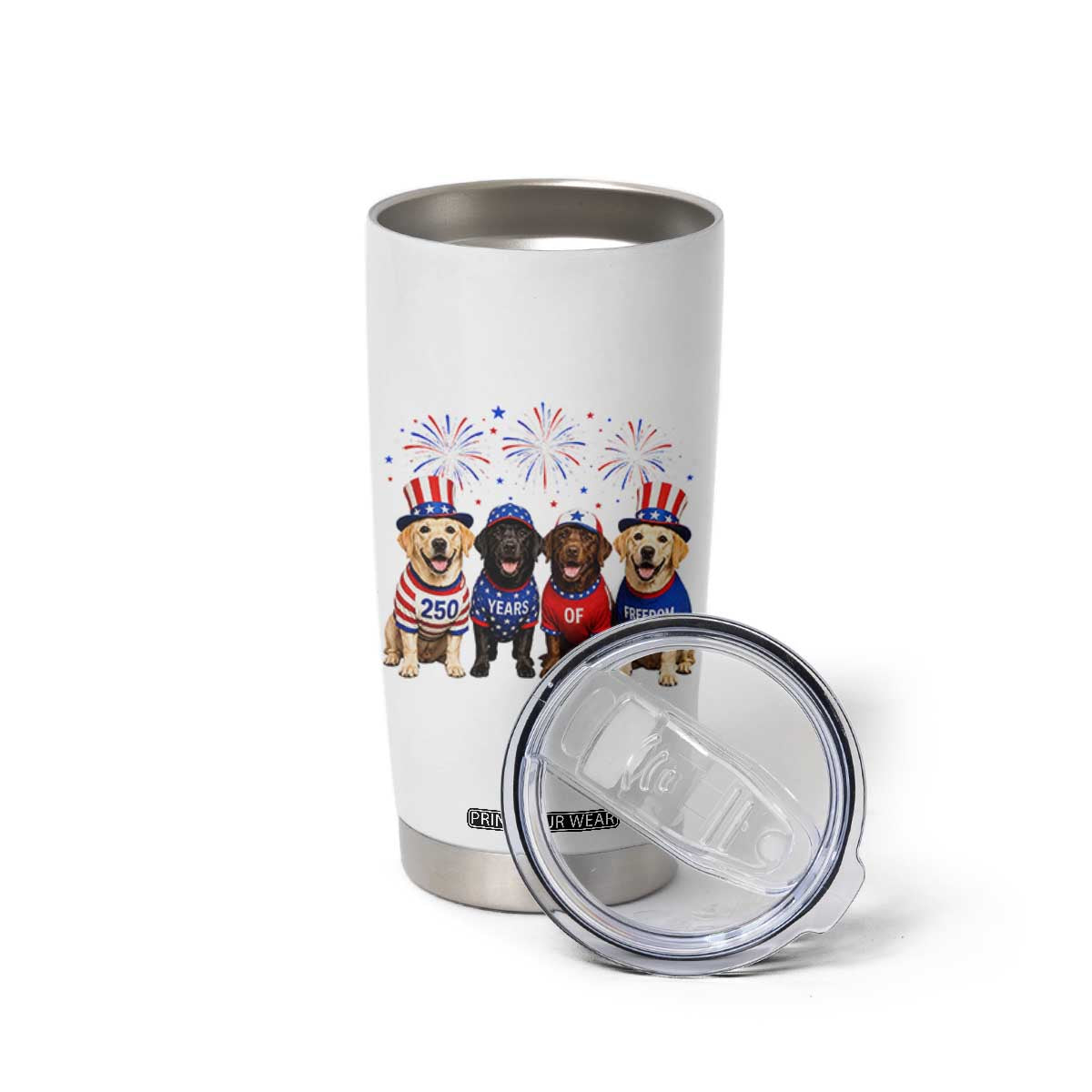 Labrador Retriever Americas 250th Anniversary Tumbler Cup 4th July US 250 Years Of Freedom Dog Lovers 1776 2026