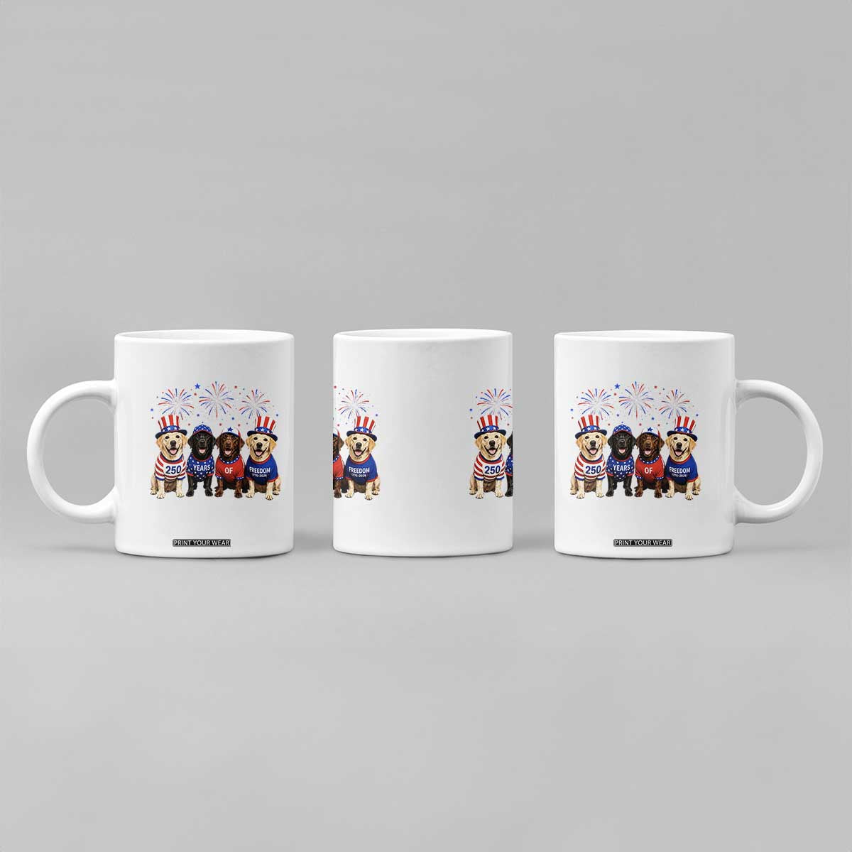 Labrador Retriever Americas 250th Anniversary Coffee Mug 4th July US 250 Years Of Freedom Dog Lovers 1776 2026