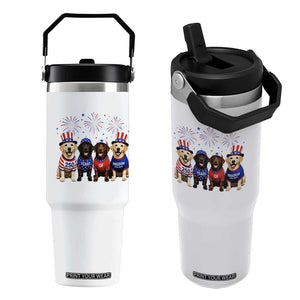 Labrador Retriever Americas 250th Anniversary Flip Straw Tumbler 4th July US 250 Years Of Freedom Dog Lovers 1776 2026