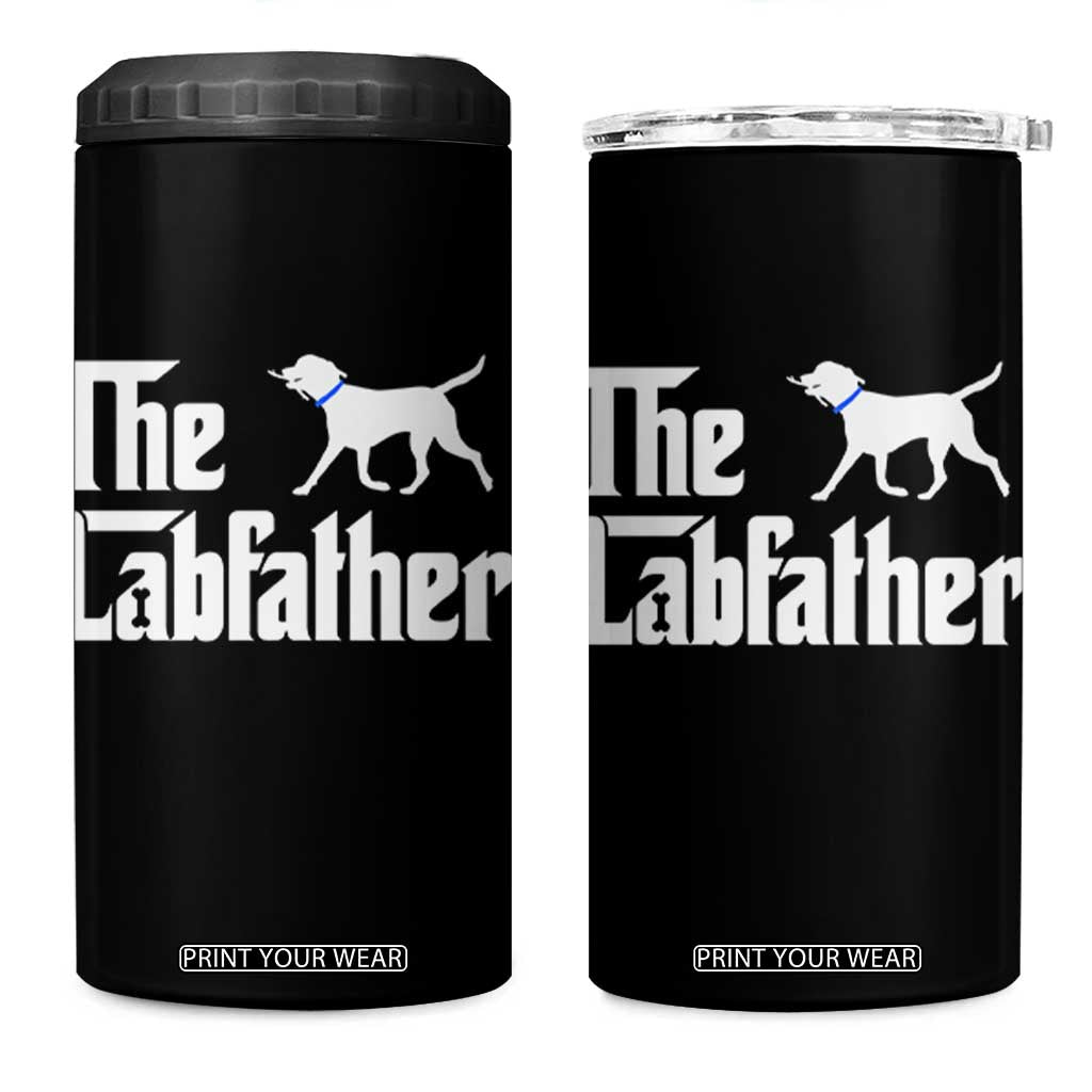 Funny Labrador Dad 4 in 1 Can Cooler Tumbler The Lab Father Fathers Day Gifts For Dog Lovers Dad