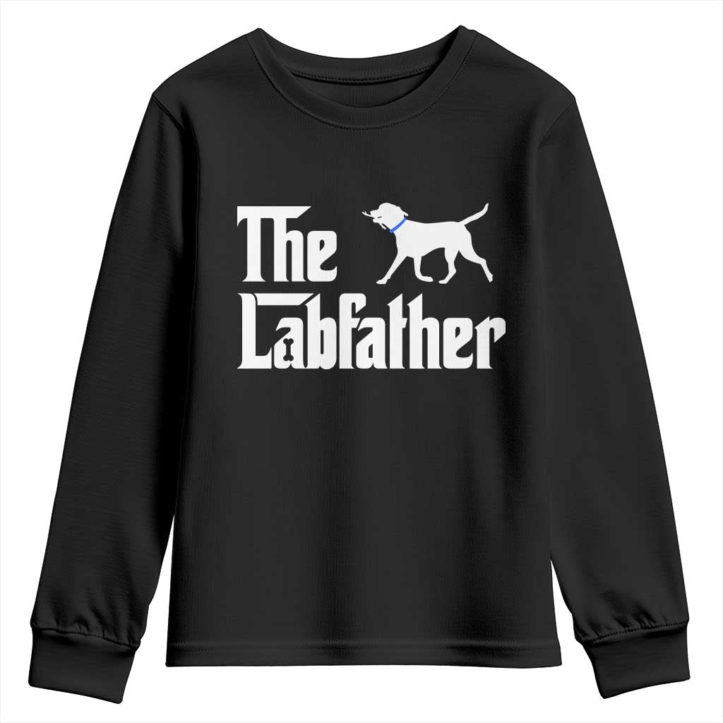 Funny Labrador Dad Youth Sweatshirt The Lab Father Fathers Day Gifts For Dog Lovers Dad TS10 Black Print Your Wear