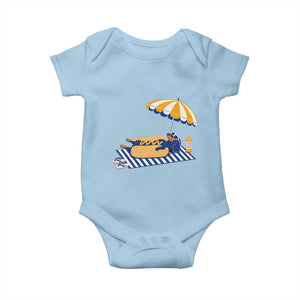 Funny Sausage Dog Baby Onesie Retro Summer Hot Dog Graphic Dachshund Dog Lover Gift