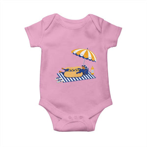 Funny Sausage Dog Baby Onesie Retro Summer Hot Dog Graphic Dachshund Dog Lover Gift