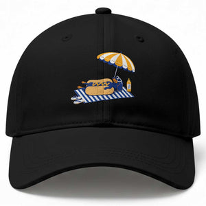 Funny Sausage Dog Baseball Cap Retro Summer Hot Dog Graphic Dachshund Dog Lover Gift