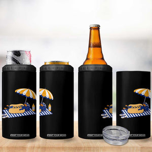 Funny Sausage Dog 4 in 1 Can Cooler Tumbler Retro Summer Hot Dog Graphic Dachshund Dog Lover Gift