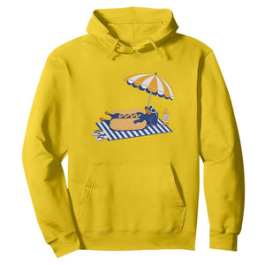 Funny Sausage Dog Hoodie Retro Summer Hot Dog Graphic Dachshund Dog Lover Gift