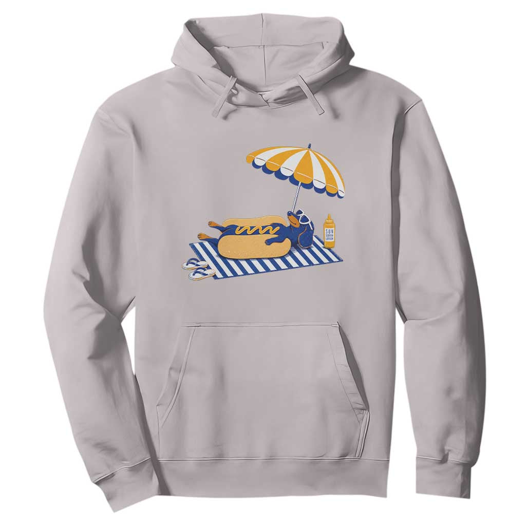 Funny Sausage Dog Hoodie Retro Summer Hot Dog Graphic Dachshund Dog Lover Gift