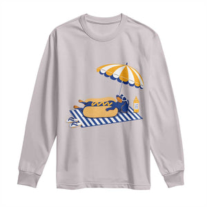 Funny Sausage Dog Long Sleeve Shirt Retro Summer Hot Dog Graphic Dachshund Dog Lover Gift