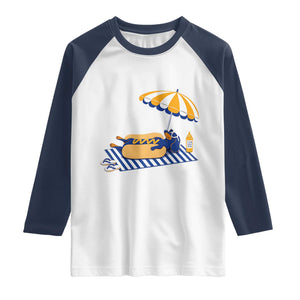 Funny Sausage Dog Raglan Shirt Retro Summer Hot Dog Graphic Dachshund Dog Lover Gift