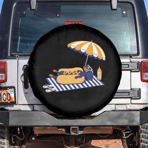 Funny Sausage Dog Spare Tire Cover Retro Summer Hot Dog Graphic Dachshund Dog Lover Gift